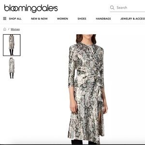SANDRO Merav draped cutout metallic jacquard midi dress